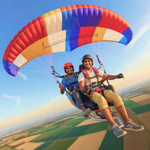 School students experiencing zipline and outdoor activities
