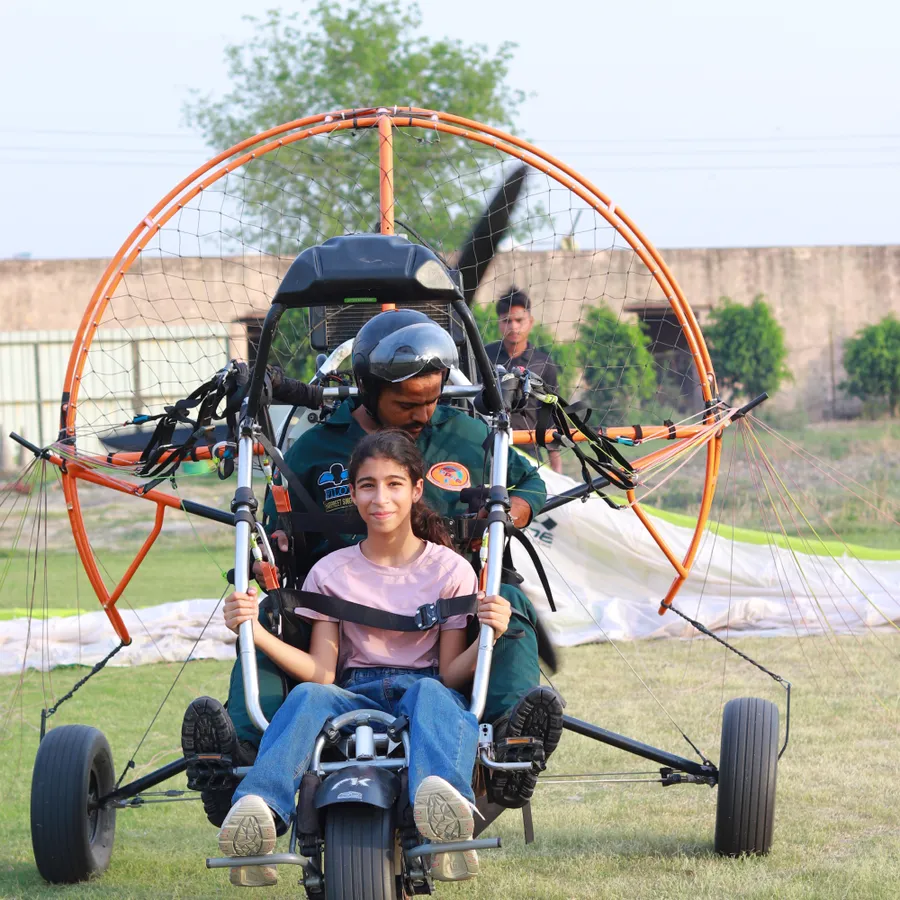 Powered paragliding experience at Veda Adventure Park Noida