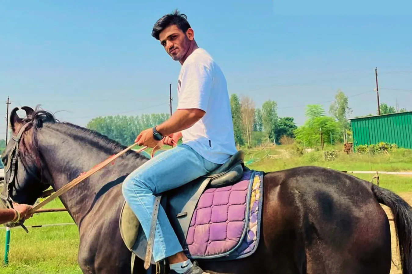 Group of school students enjoying adventure park activities